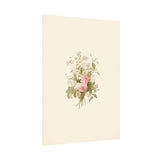 Vintage Roses Textured Watercolor Matte Poster