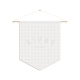 Custom Baby Pennant Banner in Black/Beige & White Gingham | Custom Name Nursery Pennant Banner