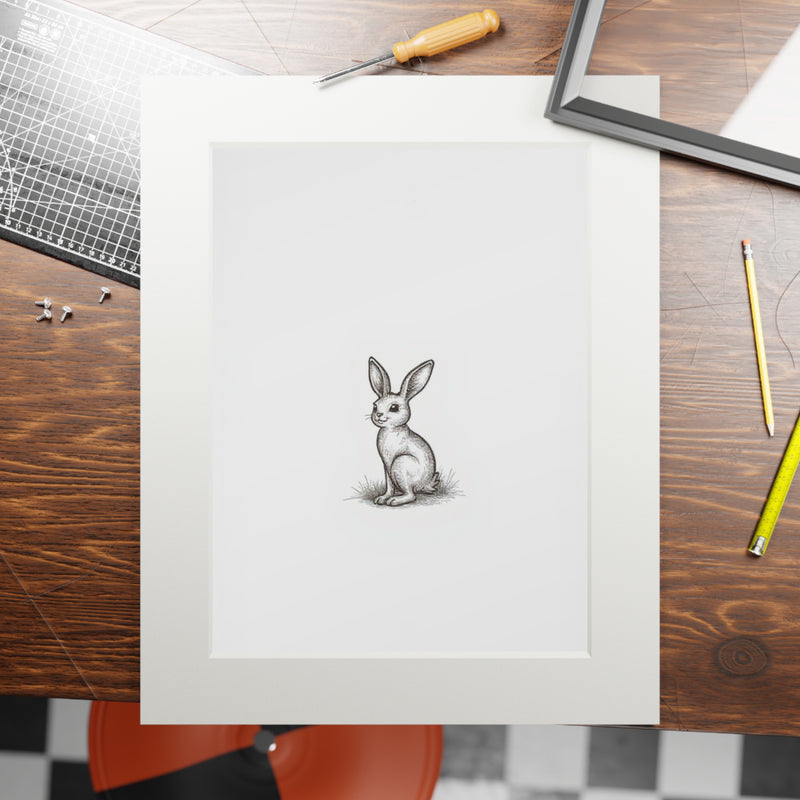 Vintage Bunny Fine Art Print - Nursery Wall Art