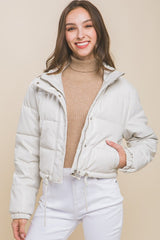 Camel Puffer Coat