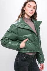 Camel Puffer Coat