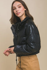 Camel Puffer Coat