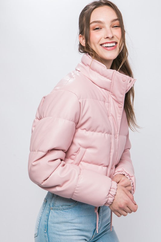 Camel Puffer Coat