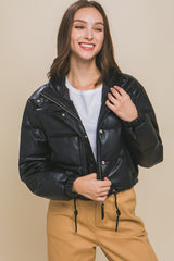 Camel Puffer Coat