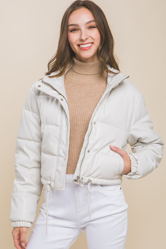 Camel Puffer Coat