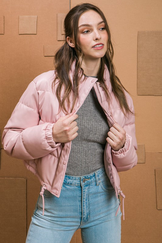 Camel Puffer Coat
