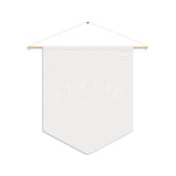 Custom Baby Girl Pennant Banner in Cream/Tan Font Bold | Custom Name Nursery Pennant Banner