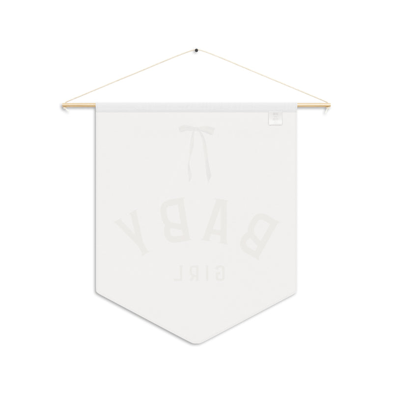Custom Baby Girl Pennant Banner Baby Girl Tan Font/Light Peach | Custom Name Nursery Pennant Banner