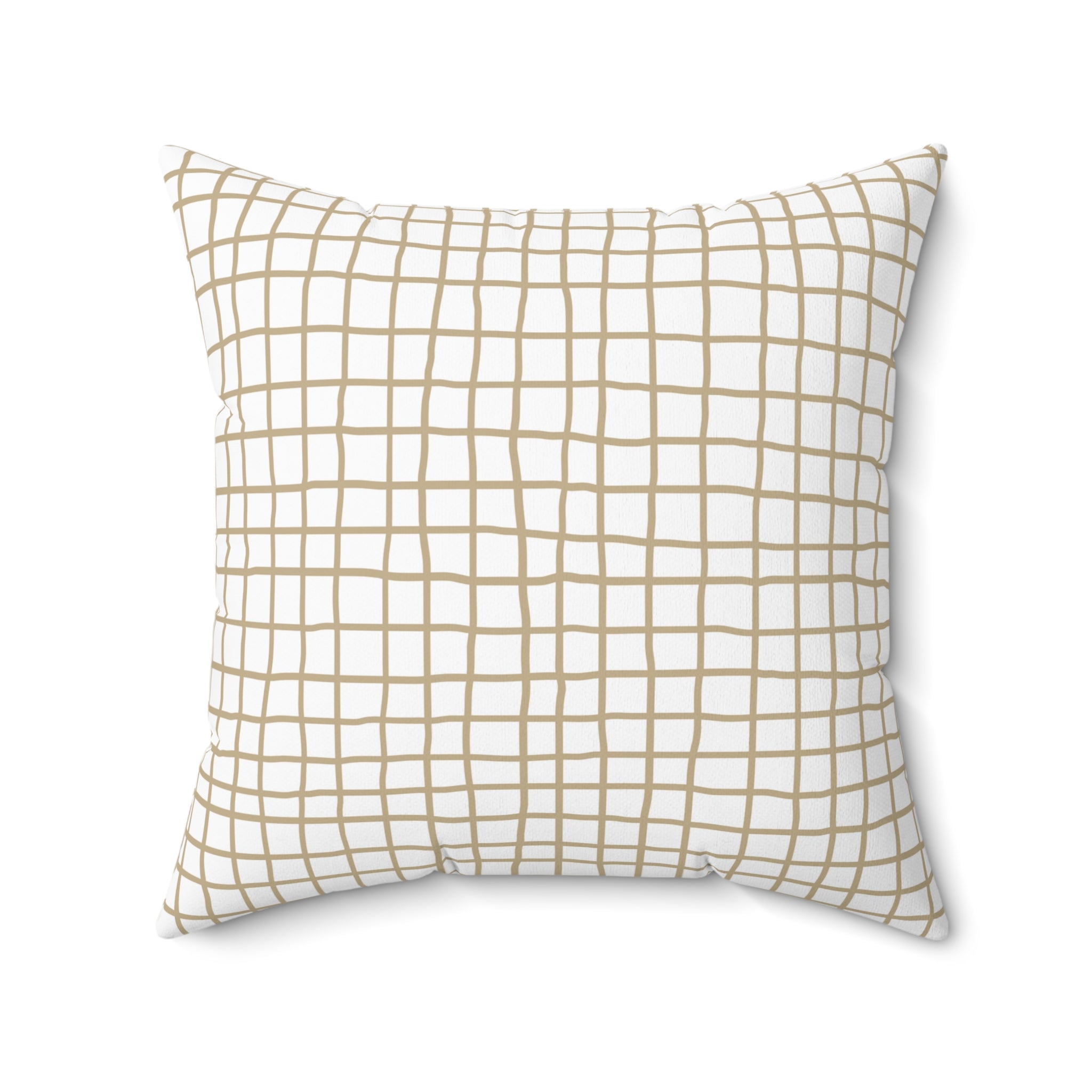 Grid Pillow Cover + Insert in Taupe