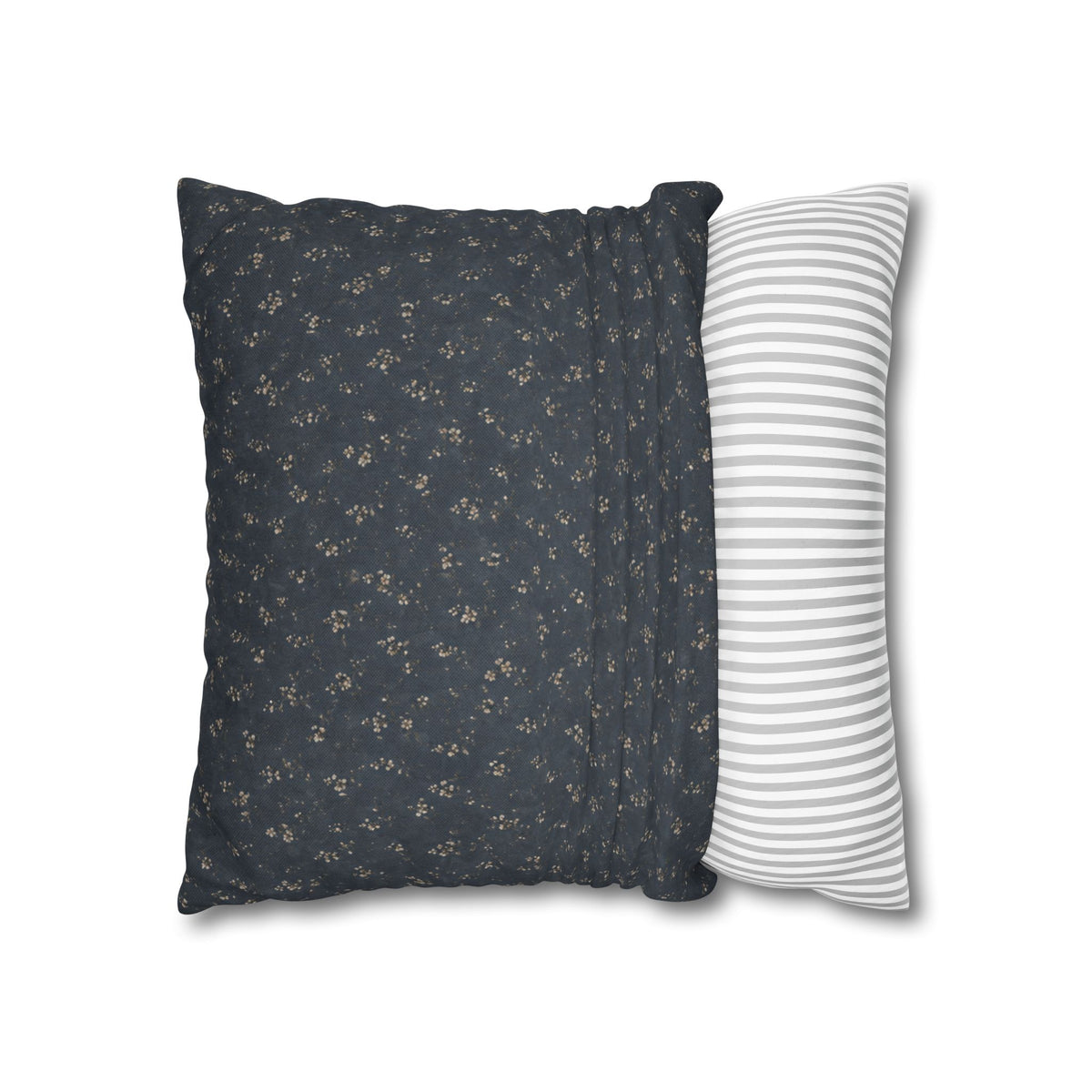 Moody Blue Floral Pillowcase | Navy Blue Square Pillowcase