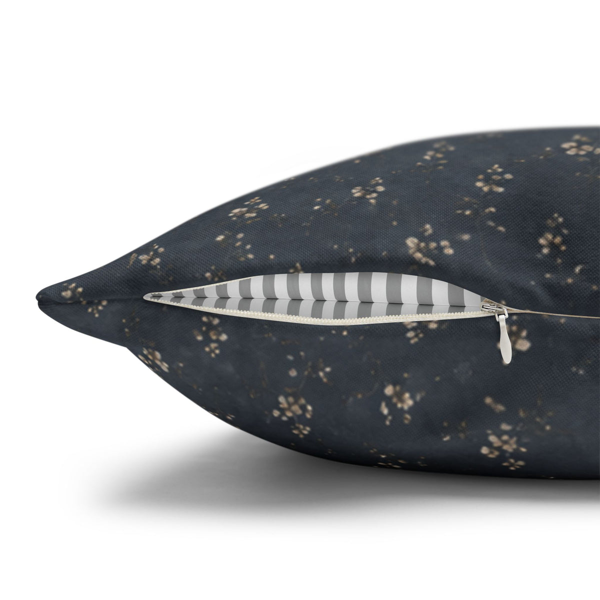 Moody Blue Floral Pillowcase | Navy Blue Square Pillowcase