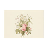 Vintage Roses Textured Watercolor Matte Poster