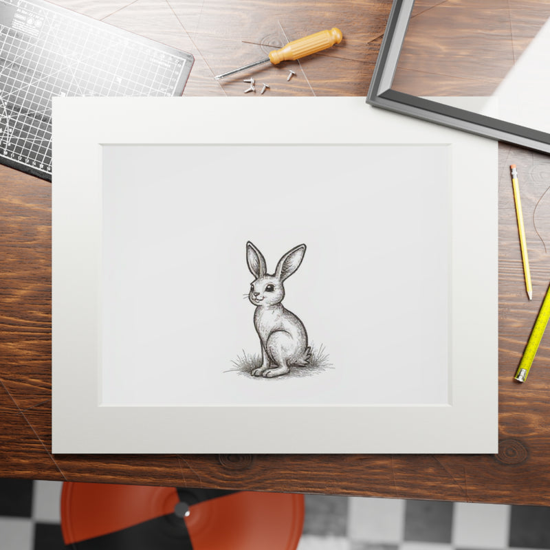 Vintage Bunny Fine Art Print - Nursery Wall Art
