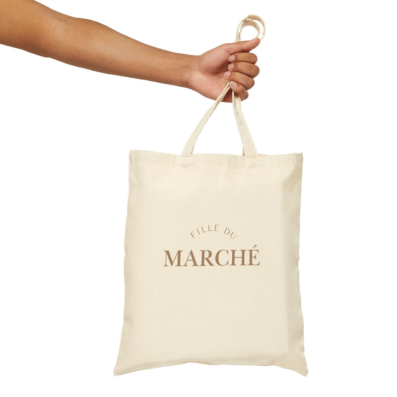 Copy of Eco-Friendly Cotton Canvas Tote Bag  Fille du marché in brown – Perfect for Markets, Shopping, Gifts, and Everyday Use
