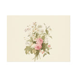 Vintage Roses Textured Watercolor Matte Poster