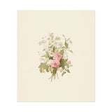 Vintage Roses Textured Watercolor Matte Poster