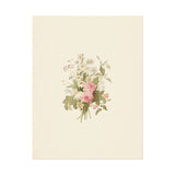 Vintage Roses Textured Watercolor Matte Poster