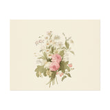 Vintage Roses Textured Watercolor Matte Poster