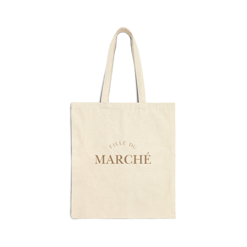 Copy of Eco-Friendly Cotton Canvas Tote Bag  Fille du marché in brown – Perfect for Markets, Shopping, Gifts, and Everyday Use