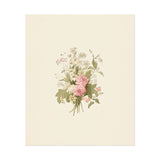 Vintage Roses Textured Watercolor Matte Poster