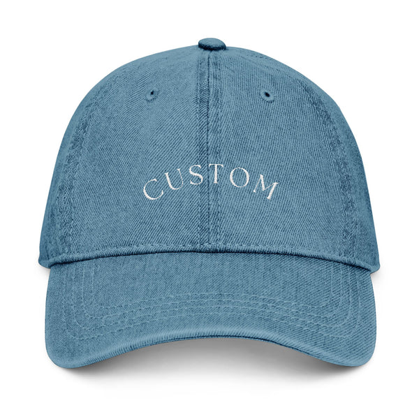 Custom Embroidered Denim Hat, Casual Cap, Personalized Gift, Trendy Accessory, Summer Fashion, Stylish Headwear