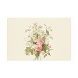 Vintage Roses Textured Watercolor Matte Poster