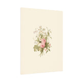Vintage Roses Textured Watercolor Matte Poster