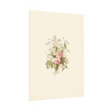 Vintage Roses Textured Watercolor Matte Poster