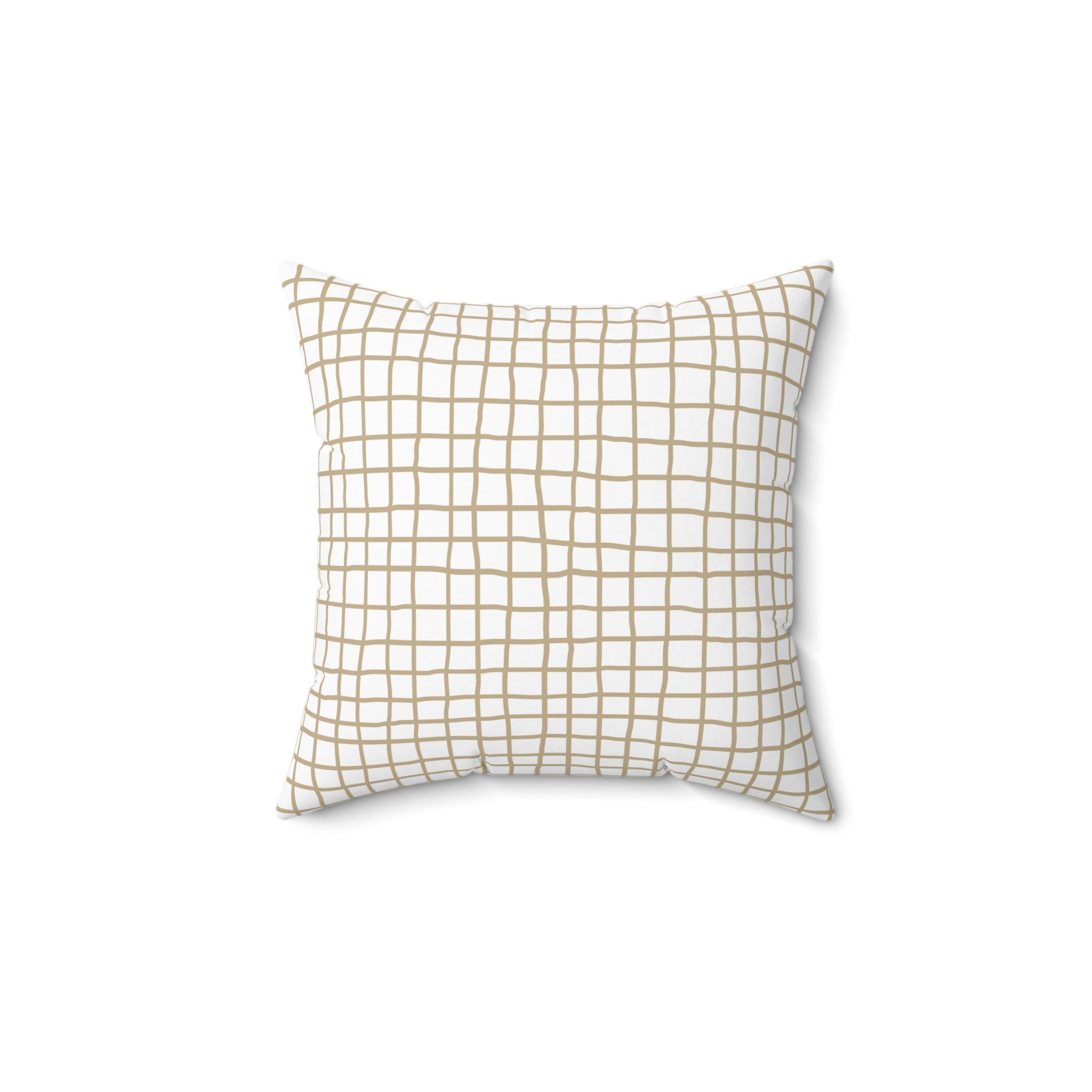 Grid Pillow Cover + Insert in Taupe