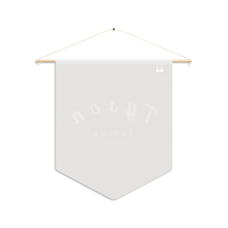 Custom Baby Pennant Banner in Dark Brown/Beige Curvey Font | Custom Name Nursery Pennant Banner
