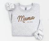 Personalized Mama Crewneck Sweatshirt, Cozy Sweatshirt Customized Mama Sweatshirt