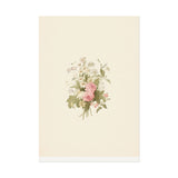 Vintage Roses Textured Watercolor Matte Poster