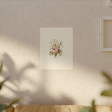 Vintage Roses Textured Watercolor Matte Poster