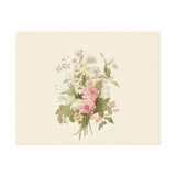 Vintage Roses Textured Watercolor Matte Poster