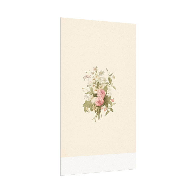 Vintage Roses Textured Watercolor Matte Poster