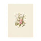 Vintage Roses Textured Watercolor Matte Poster