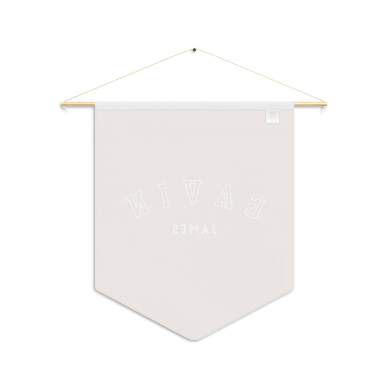 Custom Baby Pennant Banner in Brown/Cream | Custom Name Nursery Pennant Banner