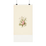 Vintage Roses Textured Watercolor Matte Poster