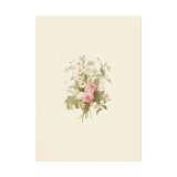 Vintage Roses Textured Watercolor Matte Poster