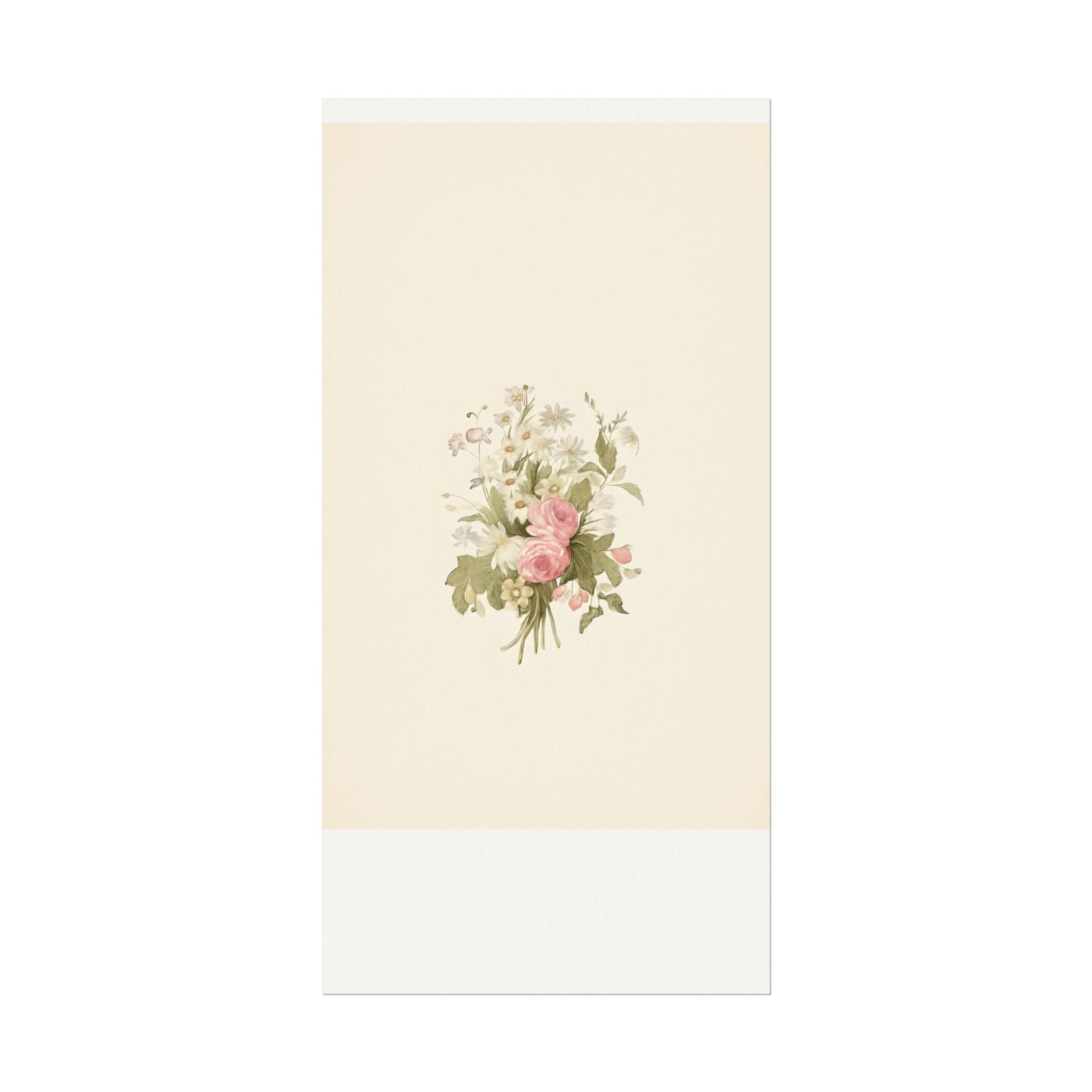 Vintage Roses Textured Watercolor Matte Poster