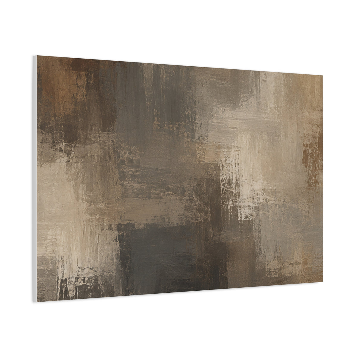 Neutral Abstract Brushstroke Matte Canvas
