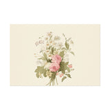 Vintage Roses Textured Watercolor Matte Poster