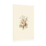 Vintage Roses Textured Watercolor Matte Poster