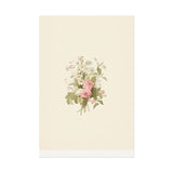 Vintage Roses Textured Watercolor Matte Poster