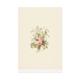 Vintage Roses Textured Watercolor Matte Poster
