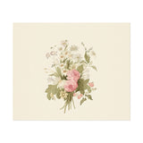 Vintage Roses Textured Watercolor Matte Poster