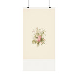 Vintage Roses Textured Watercolor Matte Poster
