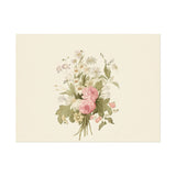 Vintage Roses Textured Watercolor Matte Poster