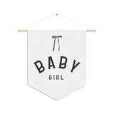 Custom Baby Girl Pennant Banner in Black/White Baby Girl | Custom Name Nursery Pennant Banner