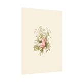 Vintage Roses Textured Watercolor Matte Poster